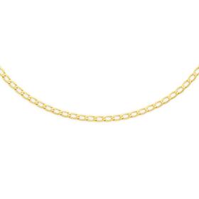 9ct-Gold-45cm-Diamond-cut-Oval-Curb-Chain on sale