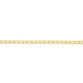 9ct-Gold-45cm-Solid-Flat-Diamond-Cut-Curb-Chain on sale