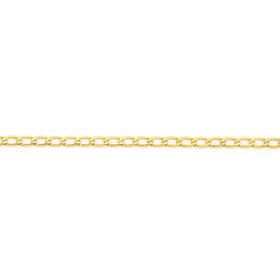 9ct-Gold-45cm-Solid-Flat-Diamond-Cut-Curb-Chain on sale