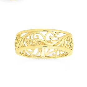 9ct+Gold+Filigree+Dress+Ring