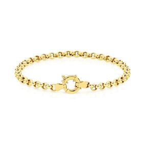 9ct-Gold-19cm-Hollow-Belcher-Bolt-Ring-Bracelet on sale