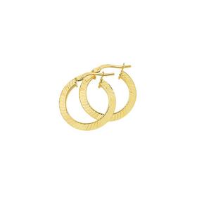 9ct-Gold-15mm-Diamond-Cut-Knife-Edge-Hoop-Earrings on sale