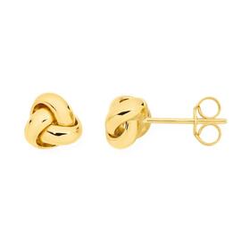 9ct-Gold-5mm-Love-Knot-Stud-Earrings on sale