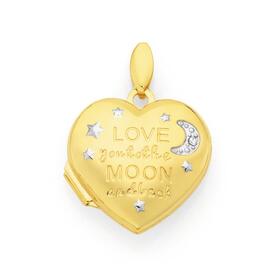 9ct-Gold-Two-Tone-18mm-Diamond-set-Heart-Locket on sale