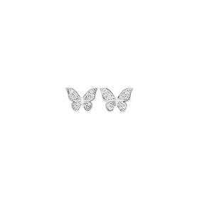 Sterling-Silver-Pave-Cubic-Zirconia-Butterfly-Stud-Earrings on sale