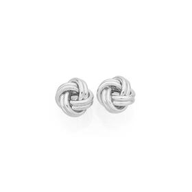 Sterling-Silver-Open-Knot-Stud-Earrings on sale