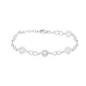 Silver-Boho-Filigree-Circle-Infinity-Bracelet on sale