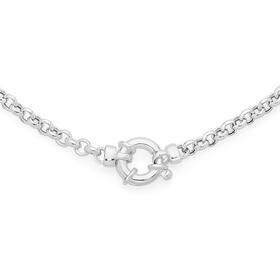Italian-Sterling-Silver-45cm-Bolt-Ring-Belcher-Necklace on sale