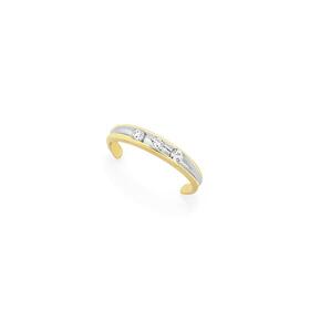 9ct-Gold-Cubic-Zirconia-Toe-Ring on sale