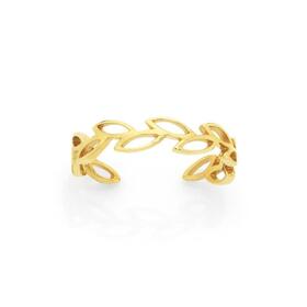 9ct-Gold-Open-Leaf-Wreath-Toe-Ring on sale