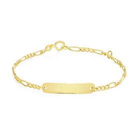 9ct-Gold-14cm-Figaro-31-ID-Bracelet on sale