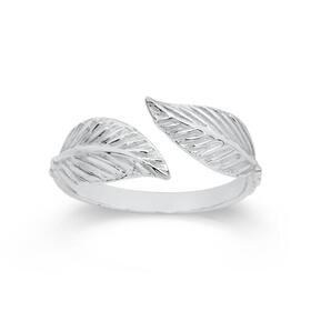 Silver+Leaf+Toe+Ring