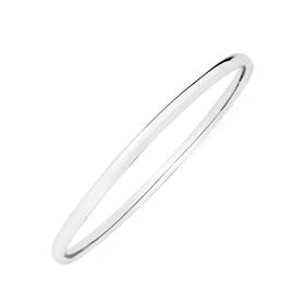 Silver-3x50mm-Solid-Half-Round-Bangle on sale