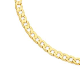 9ct+Gold+Men%26%23039%3Bs+55cm+Solid+Bevelled+Curb+Chain