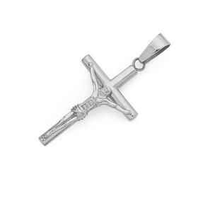 Stainless-Steel-Crucifix-With-55cm-Ball-Mens-Chain on sale