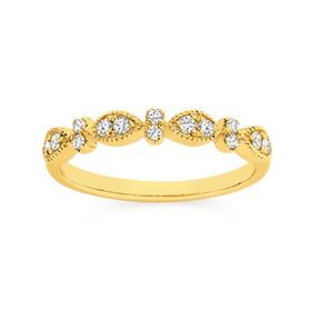 9ct+Gold+Diamond+Band