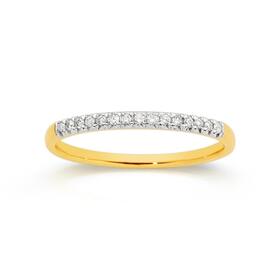 Exquisites-9ct-Gold-Diamond-Fine-Band on sale