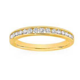 9ct+Gold+Diamond+Band