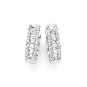 9ct-White-Gold-Diamond-Huggie-Earrings on sale