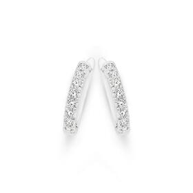 9ct-White-Gold-Diamond-Huggie-Earrings on sale