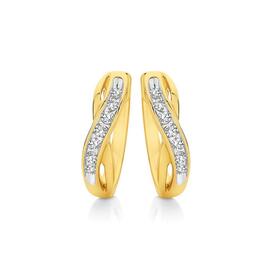 9ct-Gold-Diamond-Crossover-Huggie-Earrings on sale