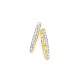 9ct-Gold-Diamond-Large-Huggie-Earrings on sale
