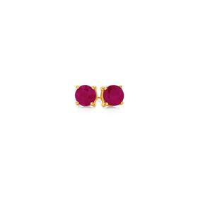 9ct+Gold+Natural+Ruby+Stud+Earrings