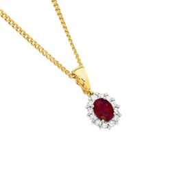 9ct-Gold-Natural-Ruby-50ct-Diamond-Royal-Enhancer-Pendant on sale