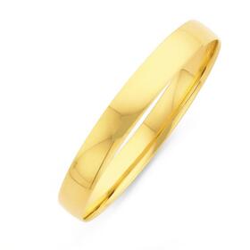 9ct+Gold+10x65mm+Solid+Comfort+Bangle