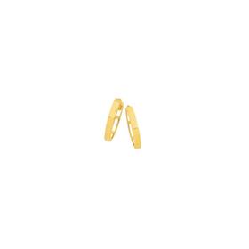 9ct+Gold+10mm+Faceted+Huggie+Earrings