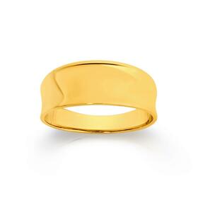 9ct+Gold+Concave+Dress+Ring