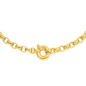 9ct-Gold-45cm-Solid-Belcher-Bolt-Ring-Necklace on sale