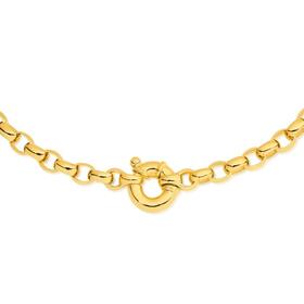 9ct-Gold-45cm-Solid-Belcher-Bolt-Ring-Necklace on sale