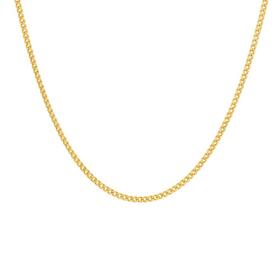 9ct+Gold+45cm+Solid+Curb+Chain