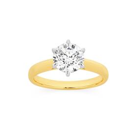 Alora+14ct+Gold+2+Carat+Lab+Grown+Solitaire+Diamond+Ring