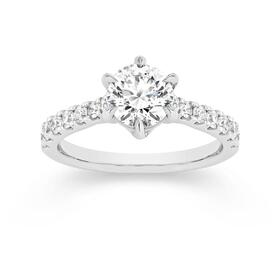 Alora-14ct-White-Gold-2-Carats-TW-Lab-Grown-Diamond-Ring on sale