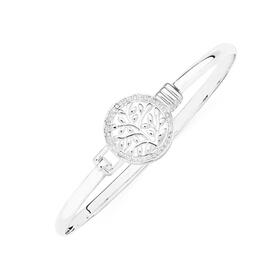 Silver-Tree-of-Life-Bangle on sale