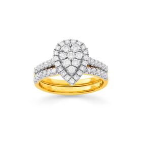 9ct+Diamond+Bridal+Set+TDW%3D1ct