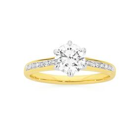 Alora-14ct-Gold-Lab-Grown-Diamond-Shoulder-Solitaire-Ring on sale