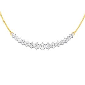 9ct-Gold-Diamond-Gradual-Curved-Necklet on sale