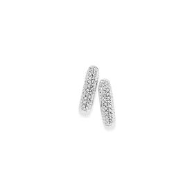 9ct-White-Gold-Diamond-Pave-Huggie-Earrings on sale