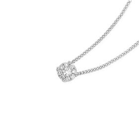 9ct-White-Gold-Diamond-Cluster-Pendant on sale