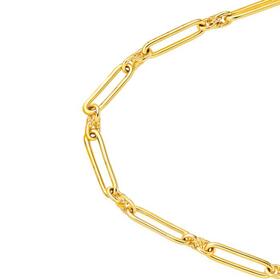 9ct-Gold-50cm-Solid-Paperclip-Link-Necklet on sale