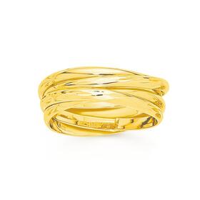 9ct+Gold+Multi+Entwined+Dress+Ring