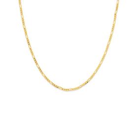 9ct+Gold+45cm+Solid+Figaro+3%2B1+Chain