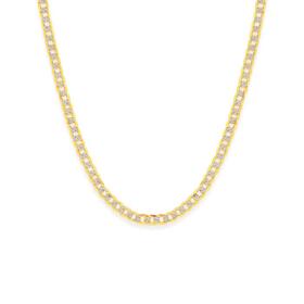9ct-Gold-Two-Tone-45cm-Diamond-Cut-Curb-Chain on sale