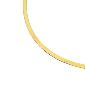 9ct+Gold+50cm+Solid+Herringbone+Chain