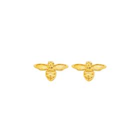 9ct+Gold+Bumble+Bee+Stud+Earrings