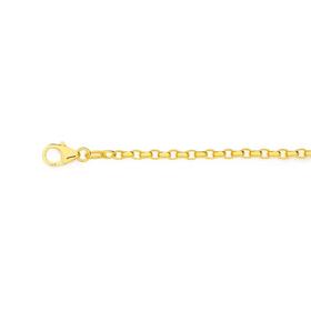 9ct-Gold-19cm-Solid-Oval-Belcher-Bracelet on sale