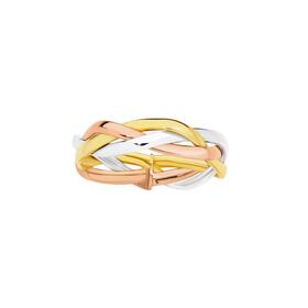 9ct-Gold-Tri-Tone-Holllow-Loose-Plait-Dress-Ring on sale